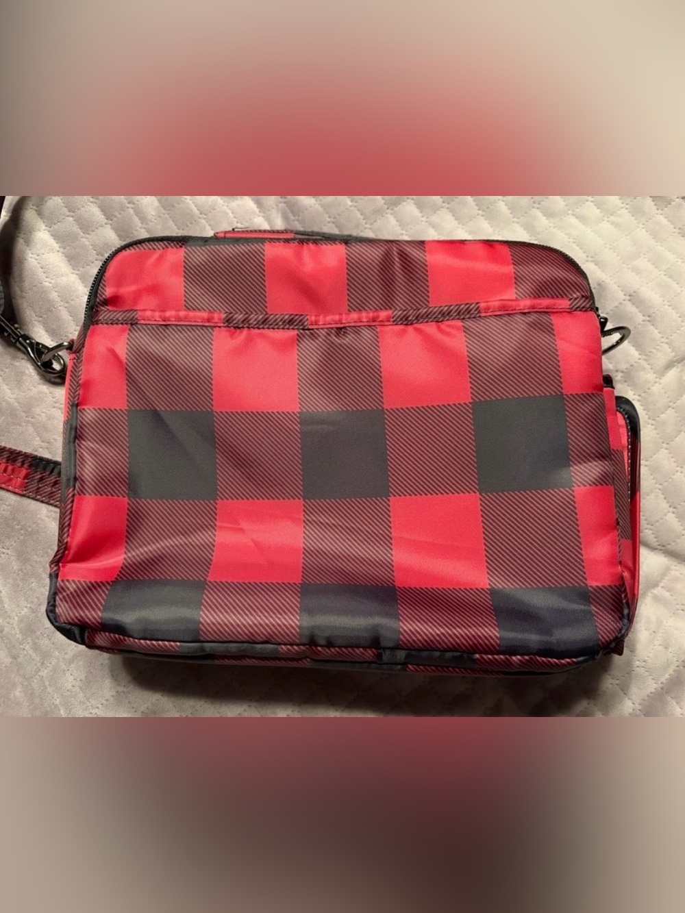 Lug Navigator Buffalo Check Red Crossbody/Shoulder Bag. NWOT - Picture 8 of 9